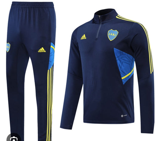 2025 Boca Juniors Navy Blue Training Tracksuit - Adidas - Men's