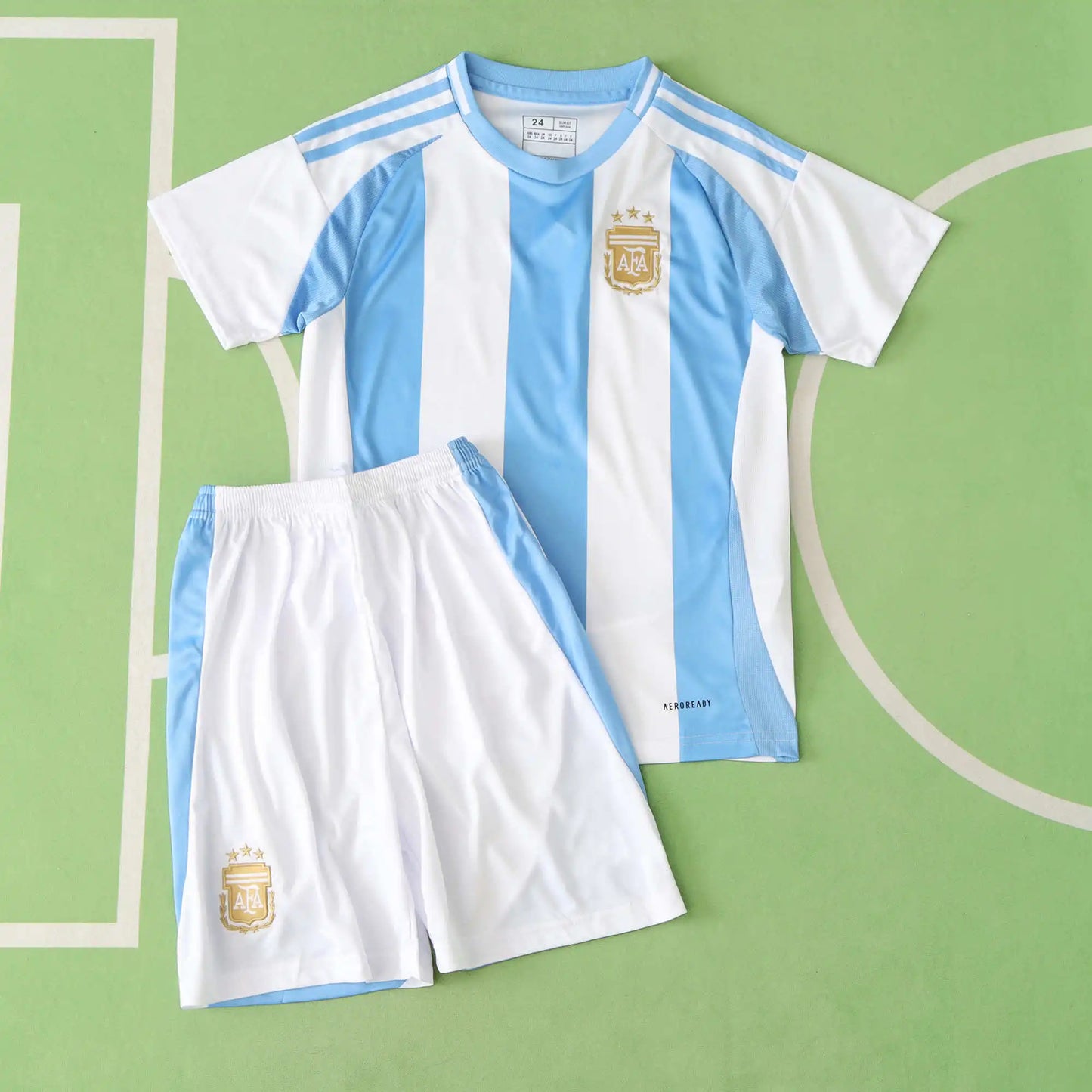 Argentina Home Kids Soccer Jersey 2024 — Children's Fan Version