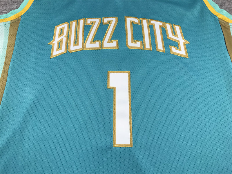 Men's Charlotte Hornets LaMelo Ball #1 Teal 2023/24 Swingman Jerseys - City Edition