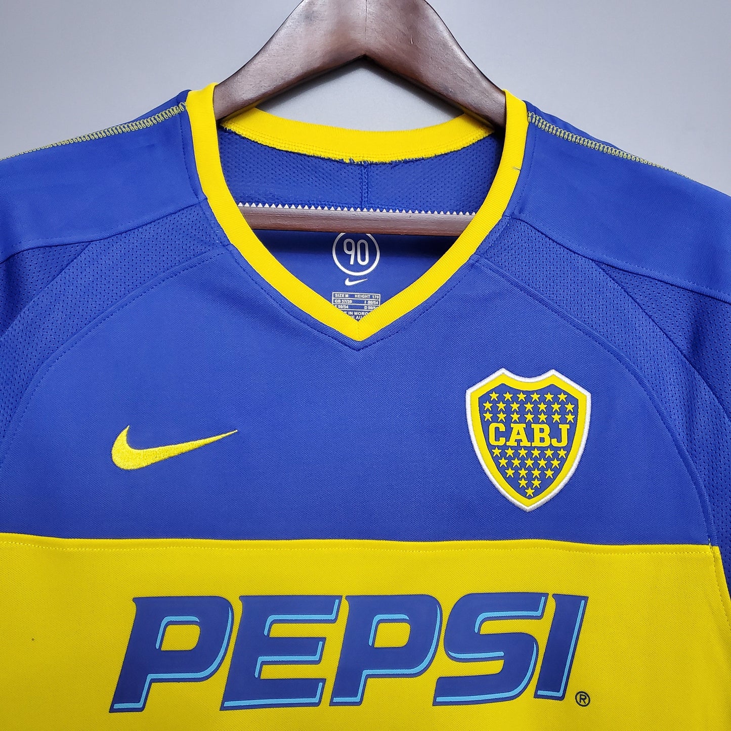 Boca Juniors 2003-04 Home Jersey – Blue Yellow Nike Pepsi Copa Libertadores Retro Football Shirt