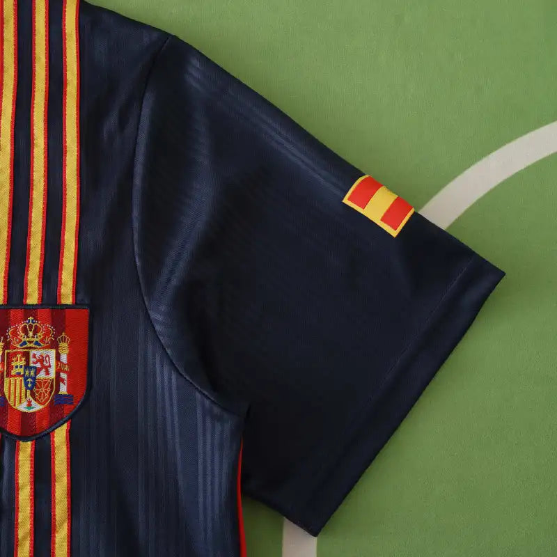 Spain National Team 1996 Home Retro Fan Jersey – Red & Navy | Euro Classic Kit | RFEF