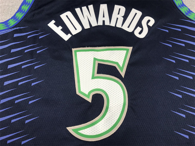 Anthony Edwards #5 Minnesota Timberwolves Royal Blue 2022-23 City Edition Swingman Jersey – Nike Retro WOLVES