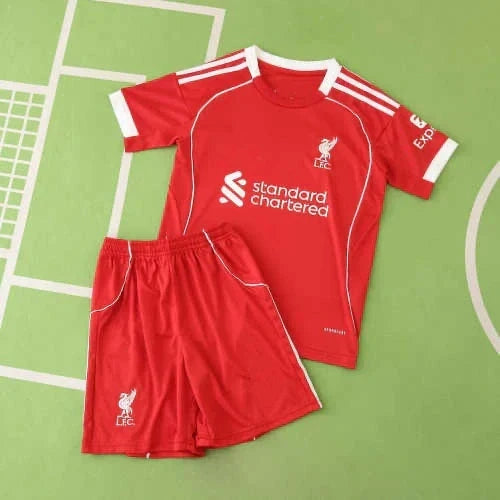 Liverpool F.C. Home Kids Kit 2025/26 | Children's Football Jersey with Name & Number