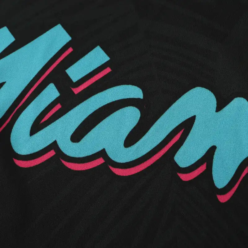 Inter Miami CF Black Miami Vice Edition Fan Version Jersey 2024/25 – Neon Pink & Blue Football Shirt