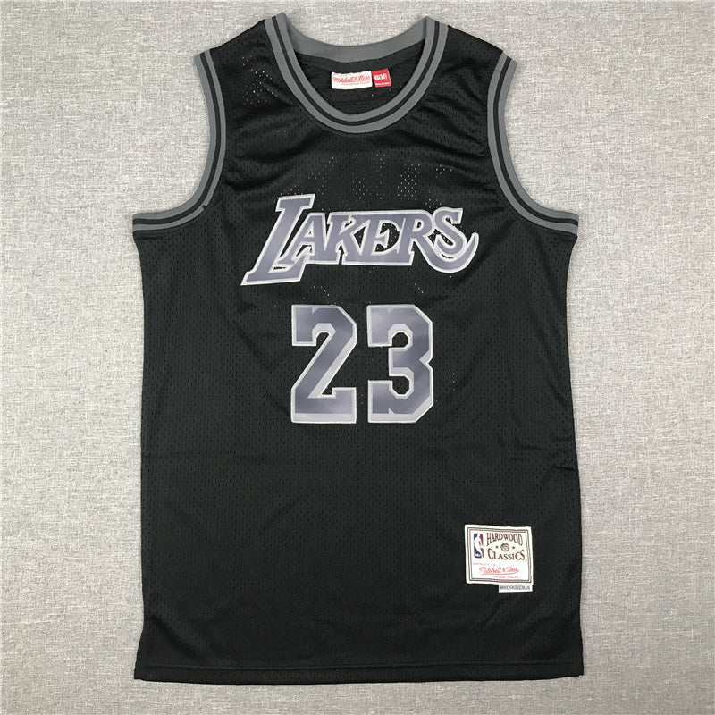 LeBron James #23 Los Angeles Lakers Black Monochrome Mitchell & Ness Hardwood Classics Swingman Jersey