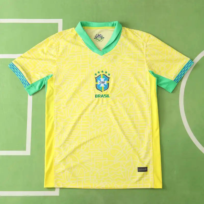 Brazil Home Fan Jersey 2024 | Custom Name & Number | Vini Jr. Neymar Raphinha Rodrygo