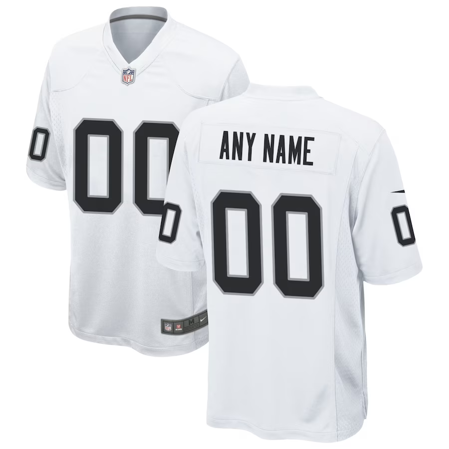 Custom1 Las Vegas Raiders White Game Jerseys