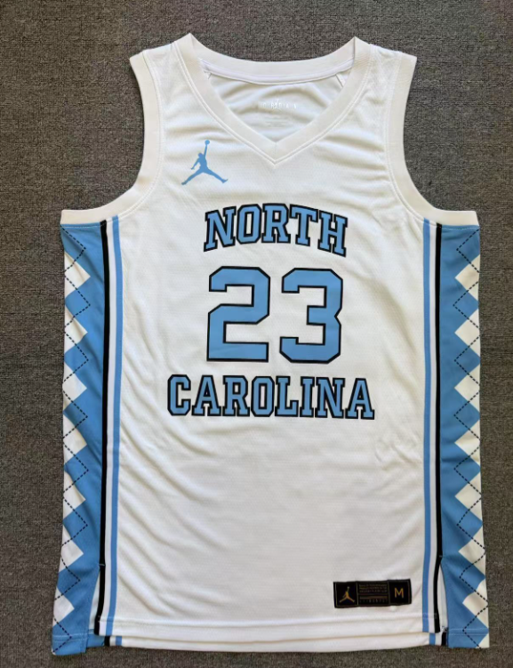 Michael Jordan #23 North Carolina Tar Heels Jordan Brand White Home Replica College Jersey