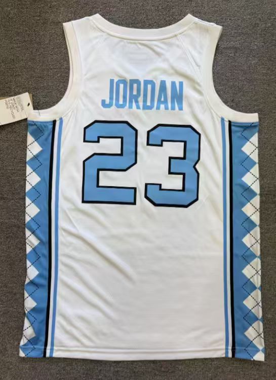 Michael Jordan #23 North Carolina Tar Heels Jordan Brand White Home Replica College Jersey
