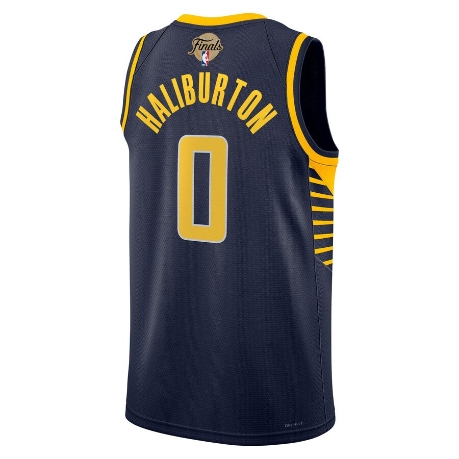 Tyrese Haliburton #0 Indiana Pacers Nike Navy 2025 NBA Finals Icon Edition Swingman Jersey