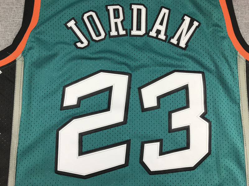 Michael Jordan #23 1996 NBA All-Star Game Mitchell & Ness Teal Geometric Hardwood Classics Swingman Jersey