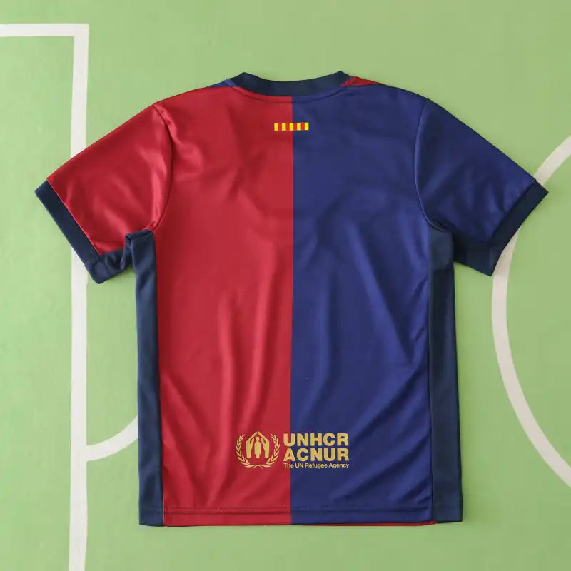 FC Barcelona 125th Anniversary Home Kids Kit 2024/25 — Blue Red Spotify Edition
