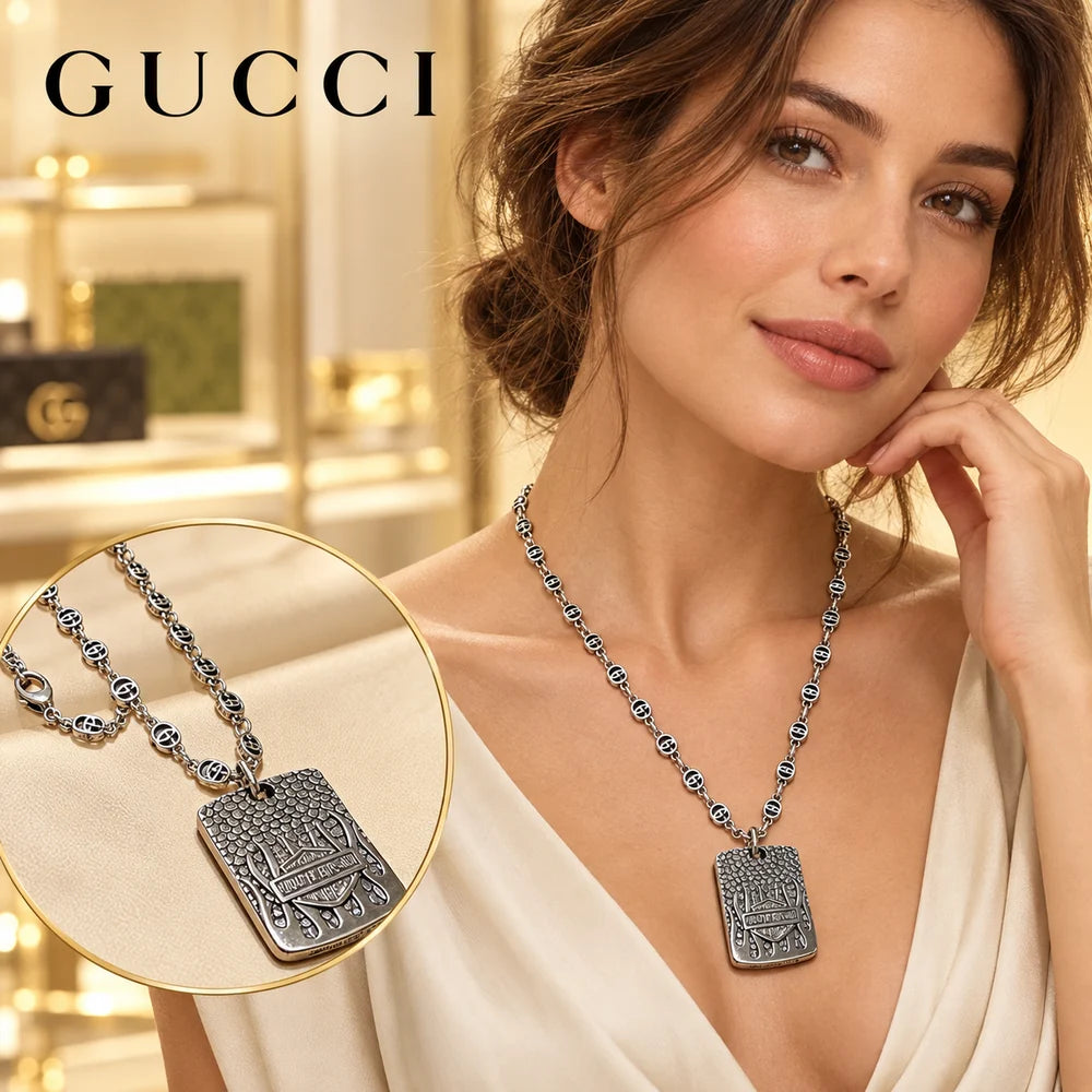 Gucci Anger Forest Chain Distressed Necklace – Style 85 - image 1
