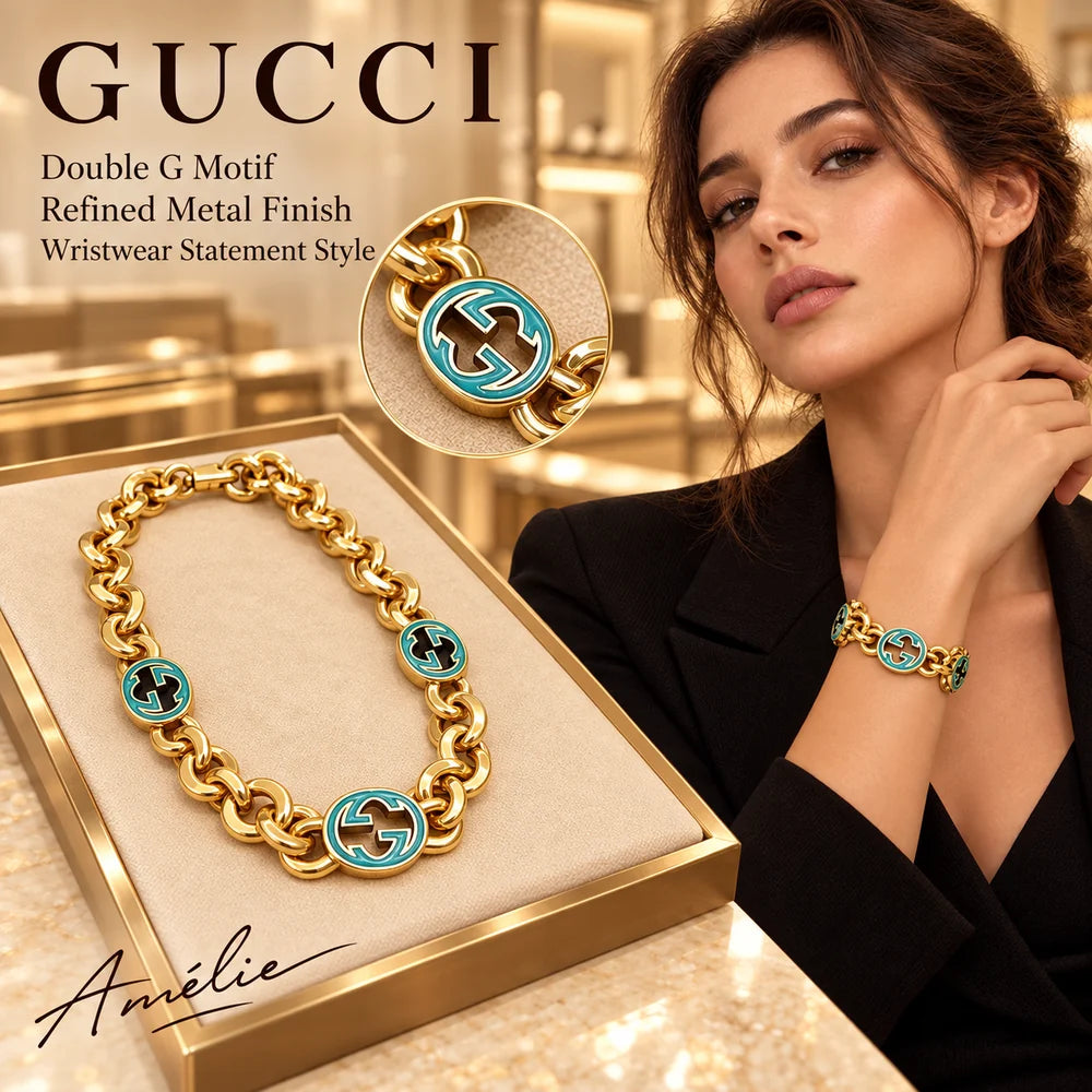 Gucci Double G Crystal Blue Necklace – Gucci jewelry main image