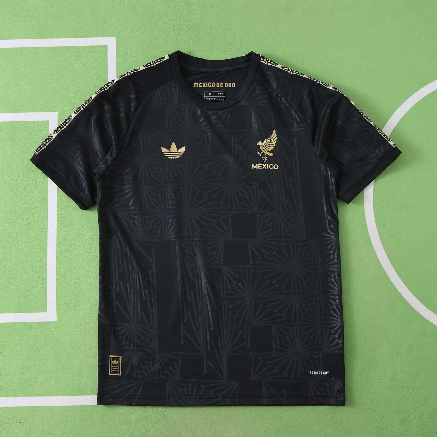 Mexico México de Oro Concept Fan Version Jersey 2025/26 – Black Gold Adidas Originals Football Shirt