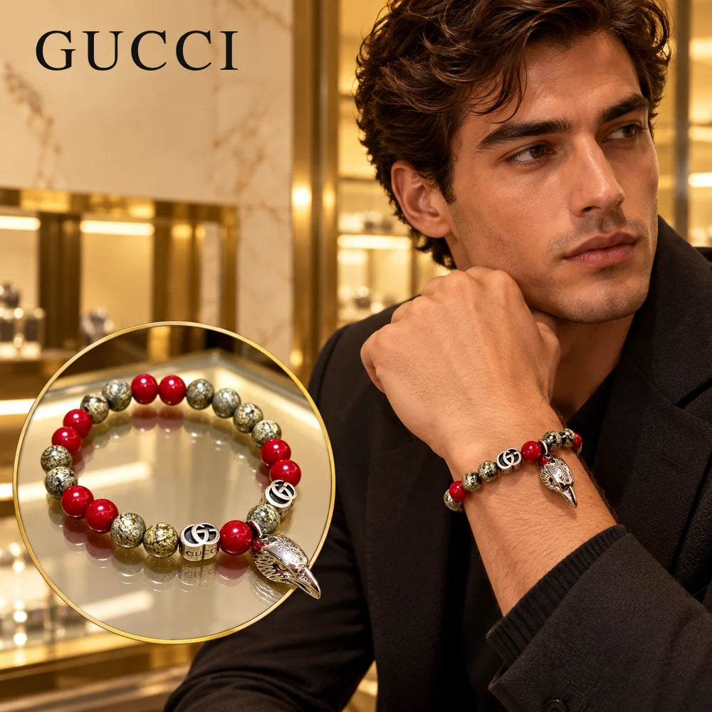 Gucci Anger Forest Crystal Distressed Unisex Bracelet – Style 08 - image 1