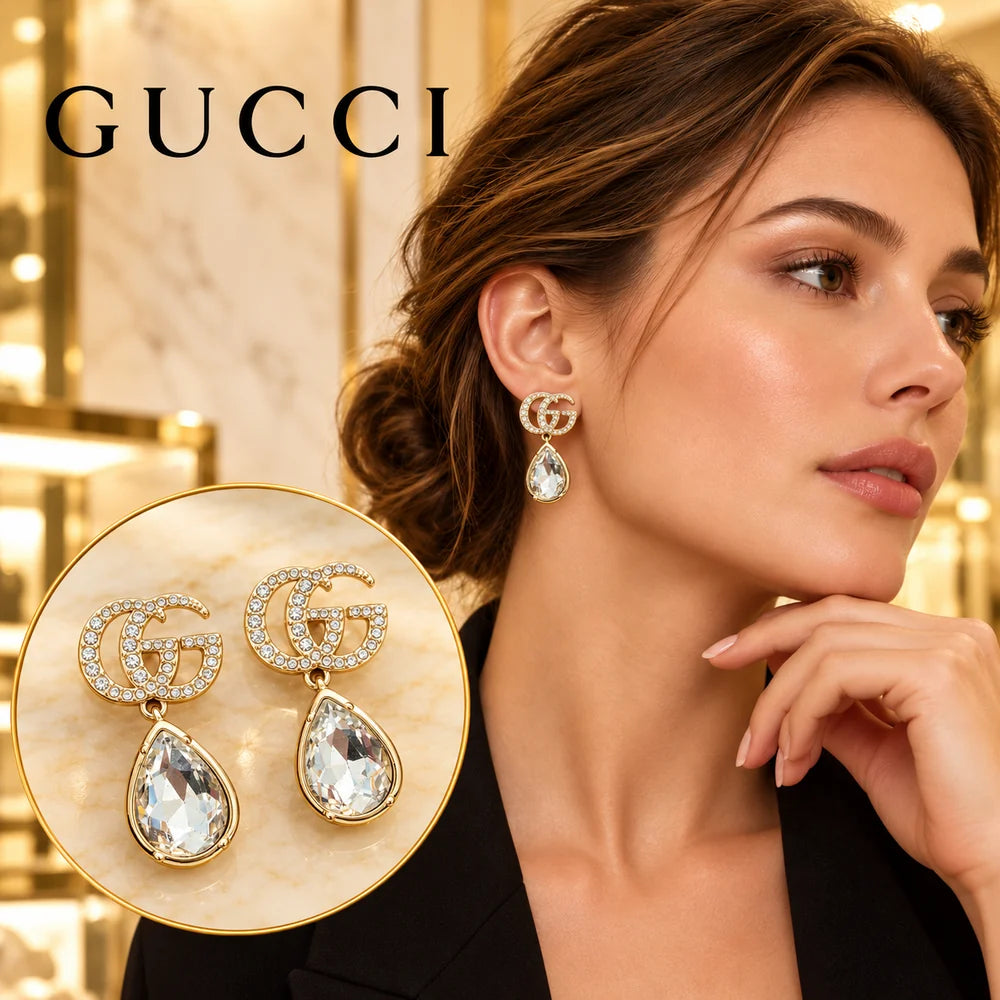 Gucci Crystal Stud Earrings – Style 07 - image 1