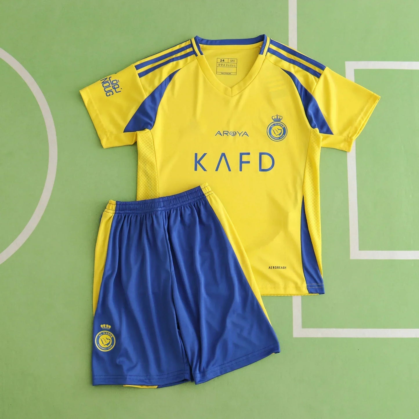 Al Nassr FC Home Kids Kit 2024/25 Soccer Jersey