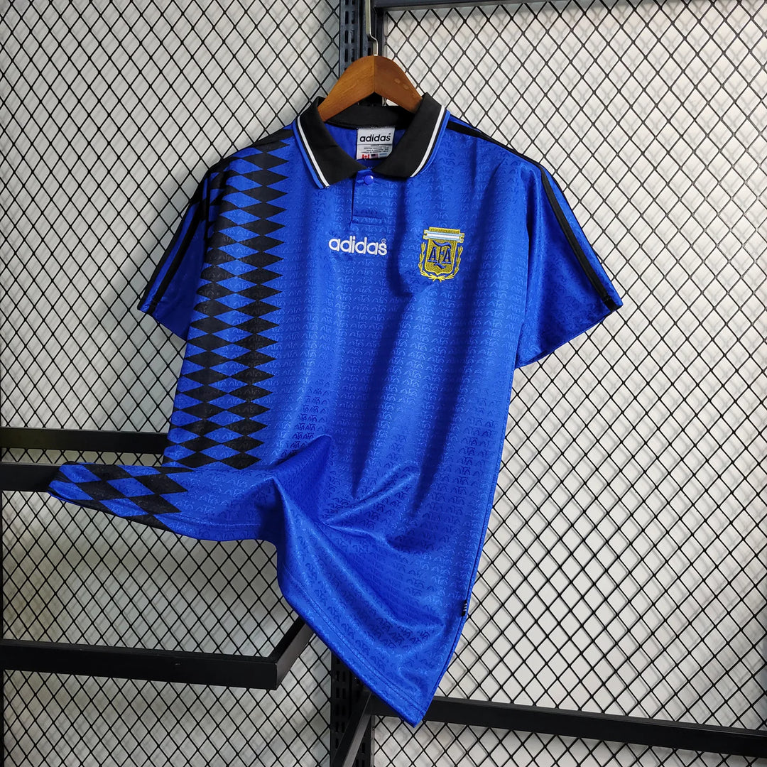 Argentina 1994 World Cup Away Retro Soccer Jersey – Adidas AFA Diamond Maradona Batistuta Kit
