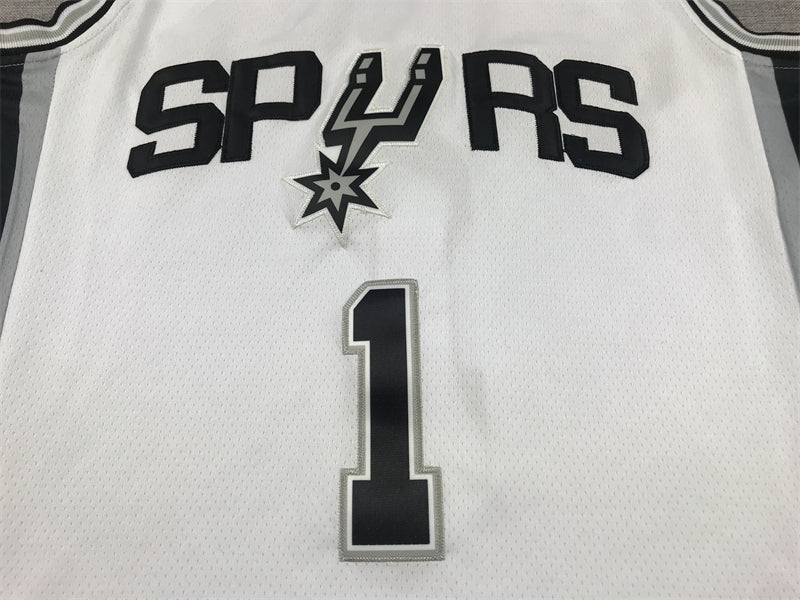 Men's San Antonio Spurs Victor Wembanyama #1 White 2022/23 Swingman Jerseys - Association Edition