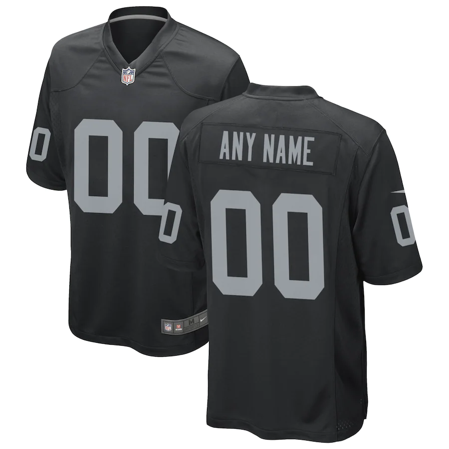 Custom1 Las Vegas Raiders Black Game Jerseys