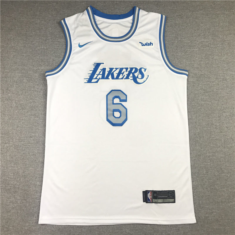 LeBron James #6 Los Angeles Lakers White 2020-21 City Edition Swingman Jersey