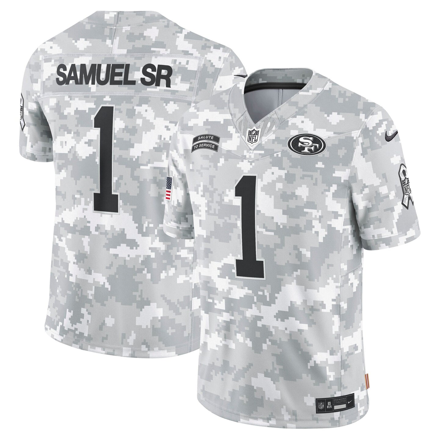 Deebo Samuel Sr San Francisco 49ers  2024 Salute to Service Limited Jersey - Arctic Camo