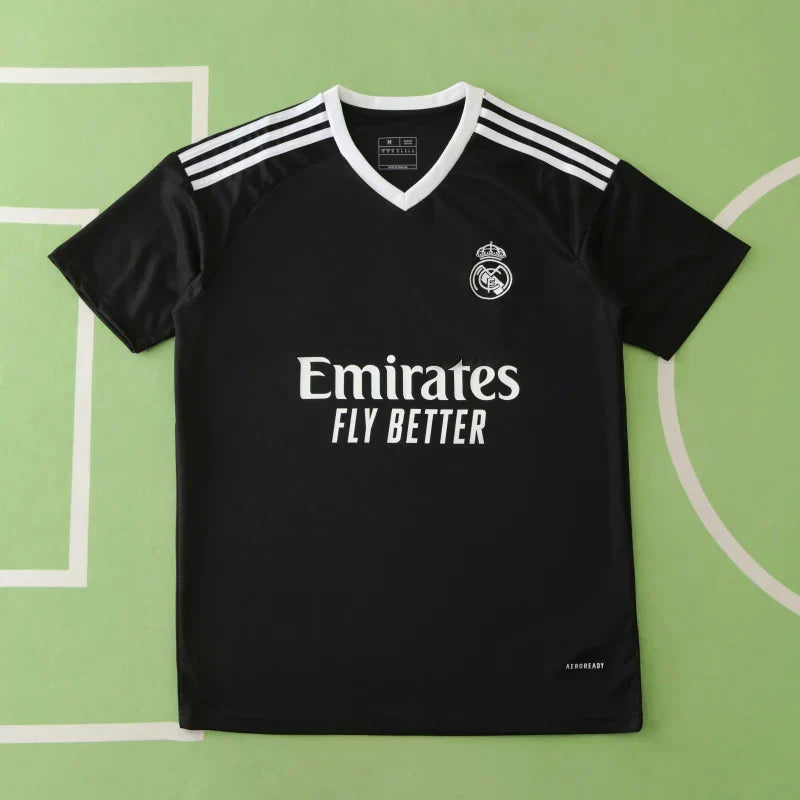 Real Madrid 2024/25 Black Training Jersey – Adidas Aeroready Fan Version