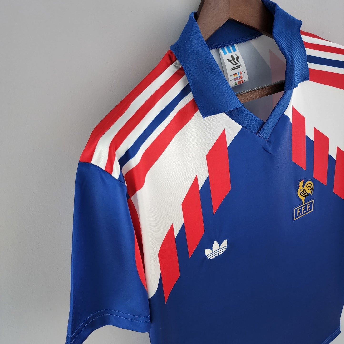 France 1990 Home Retro Jersey – Italia 90 Adidas Blue Zigzag Panel Kit | Les Bleus Classic
