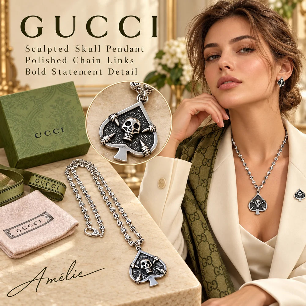 Gucci Anger Forest Skull Chain Distressed Necklace main product image