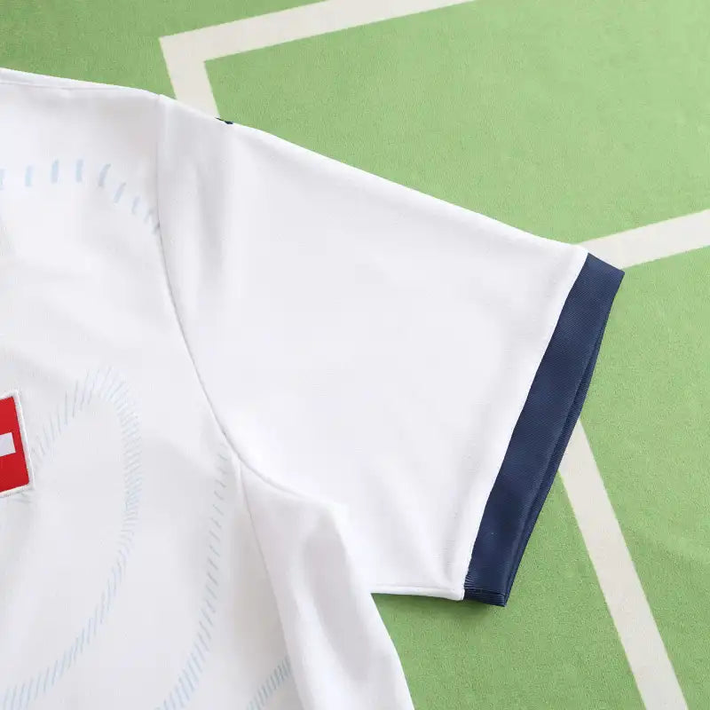 Switzerland 2024 Away Fan Jersey – White & Navy | UEFA Euro | ASF/SFV Crest | Swiss National Team Kit