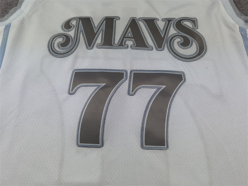 Men's Dallas Mavericks Luka Doncic #77 White 2024/25 Swingman Player Jerseys - City Edition