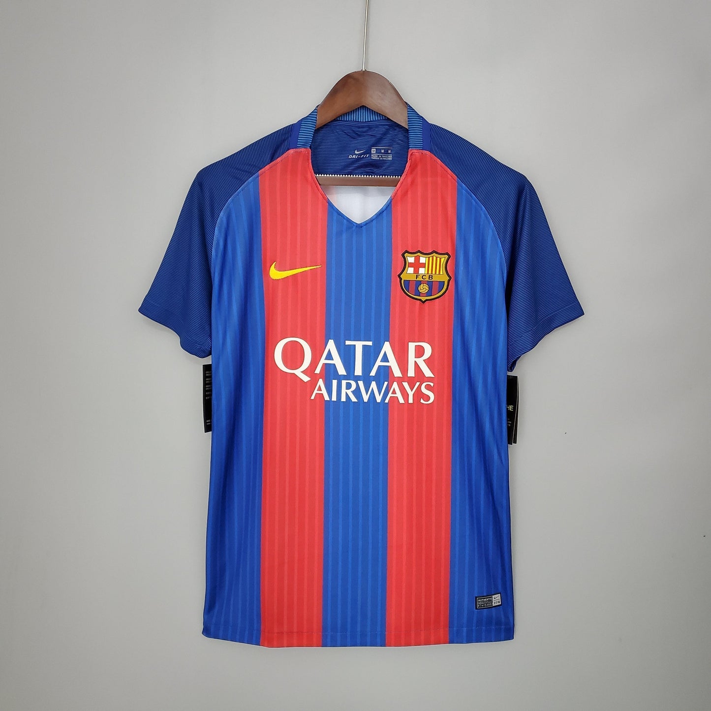 FC Barcelona 2016-17 Home Jersey – Blue Red Stripe Nike Qatar Airways Retro Football Shirt | MSN Last Season