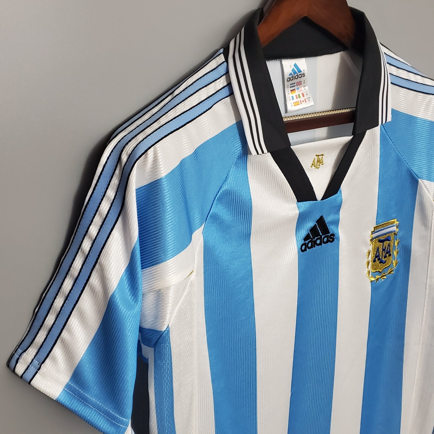 Argentina 1998 World Cup Home Retro Soccer Jersey – Adidas AFA Batistuta Zanetti Celeste Kit