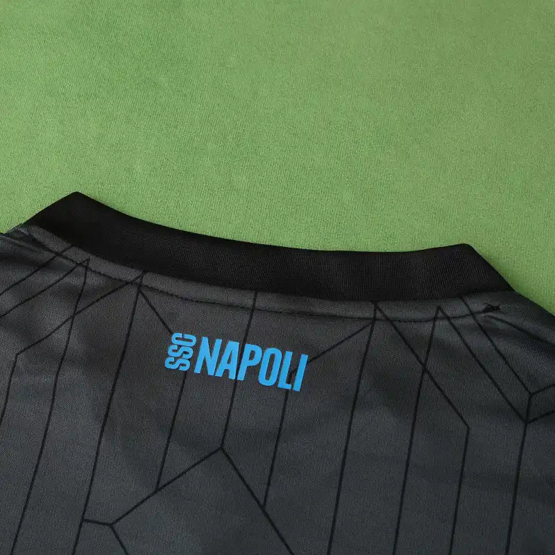 S.S.C. Napoli Third Fan Version 2024/25 – Black Samurai Jacquard Football Jersey