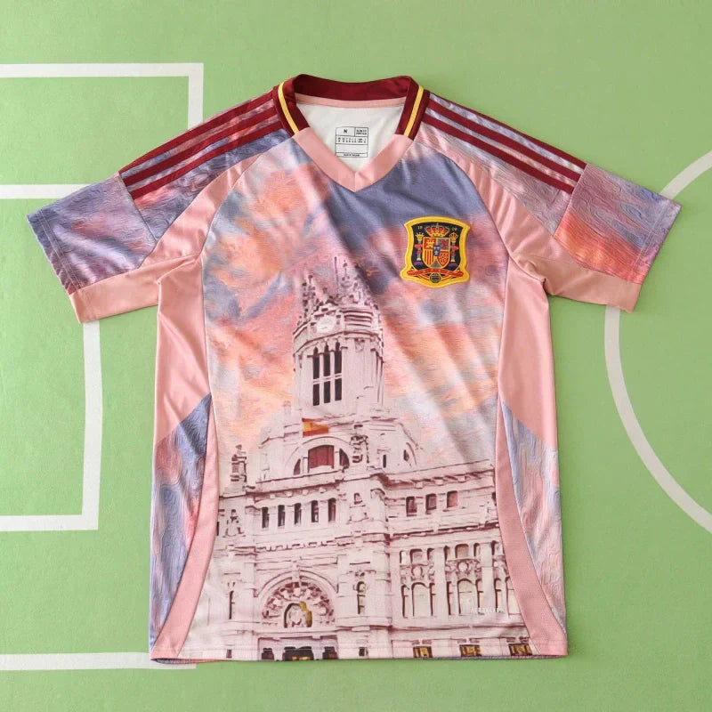 Spain National Team 2024/25 Concept Edition Fan Jersey – Madrid Cibeles Pink | Adidas | RFEF