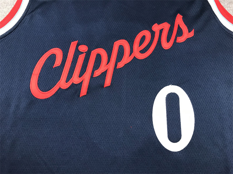 Men's LA Clippers Russell Westbrook #0 Navy Swingman Jerseys