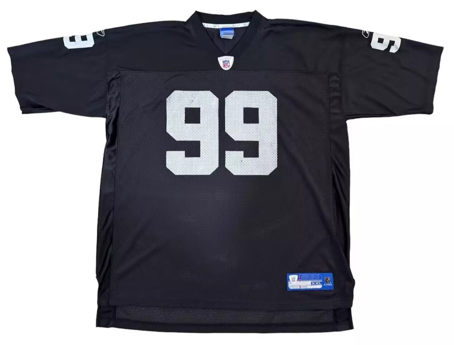 Men's Oakland Raiders Warren Sapp Mitchell & Ness Black Legacy Replica Jerseys