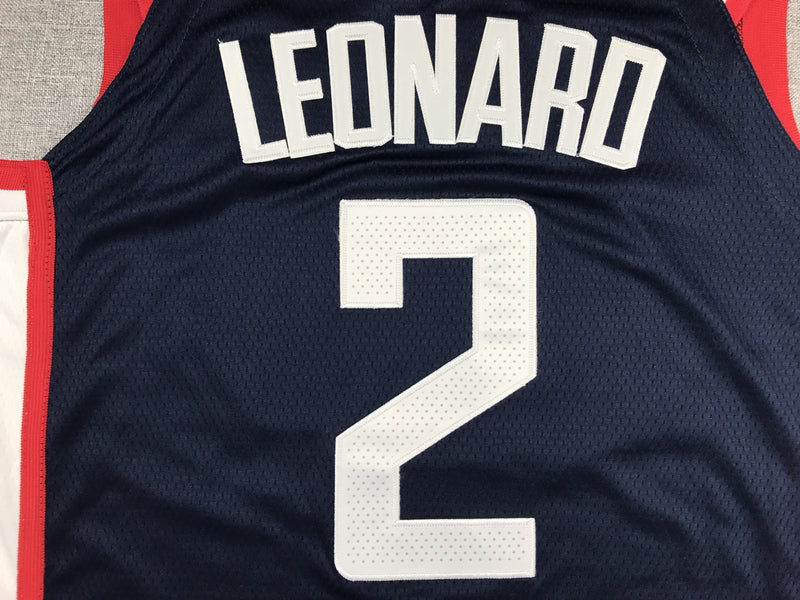 Men's LA Clippers #2 Kawhi Leonard  Swingman Jerseys Retro