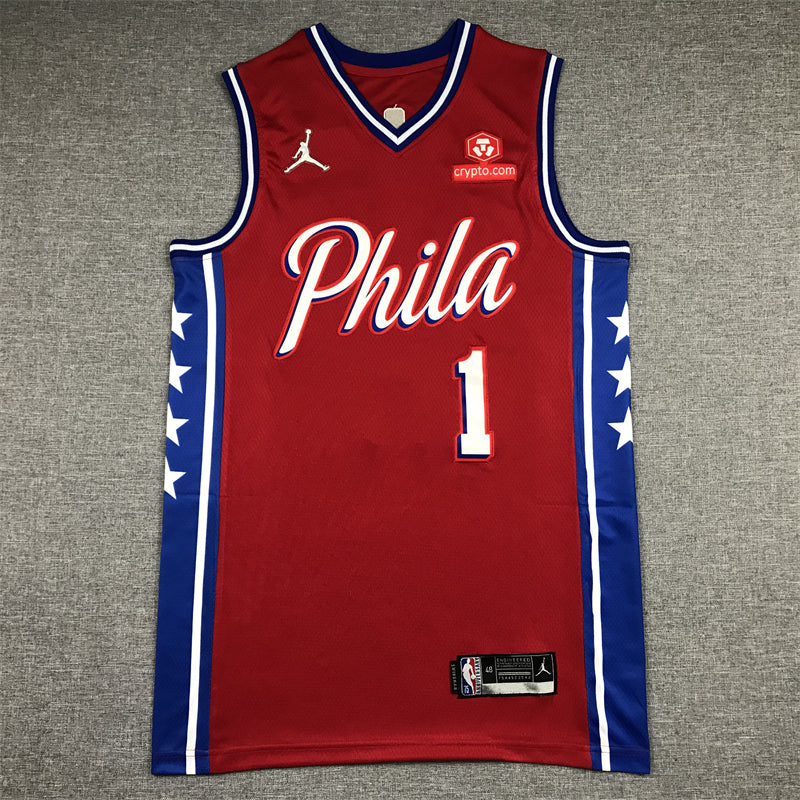 Men's Philadelphia 76ers James Harden Red Fastbreak Replica Player Jerseys