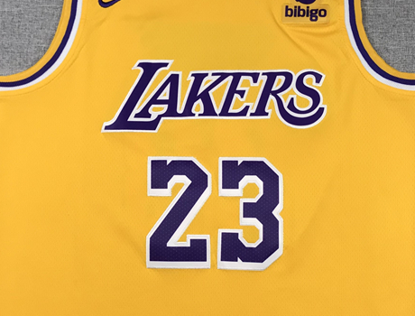 LeBron James #23 Los Angeles Lakers Gold Icon Edition Swingman Jersey