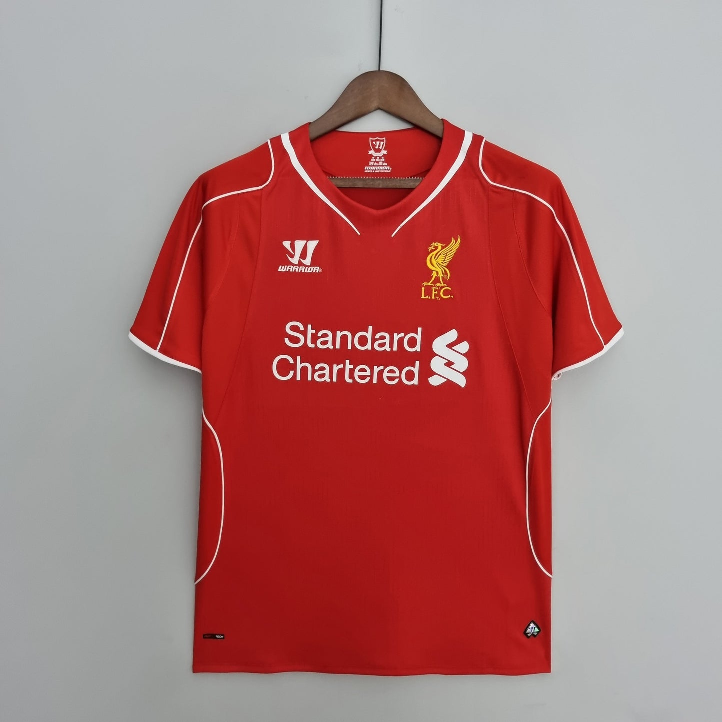 Liverpool 2014-15 Home Jersey – Red Warrior Standard Chartered Fan Version Premier League Football Shirt