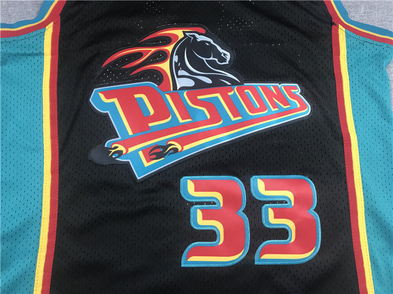 Men's Detroit Pistons Grant Hill 1998-99 Black Hardwood Classics Swingman Jerseys