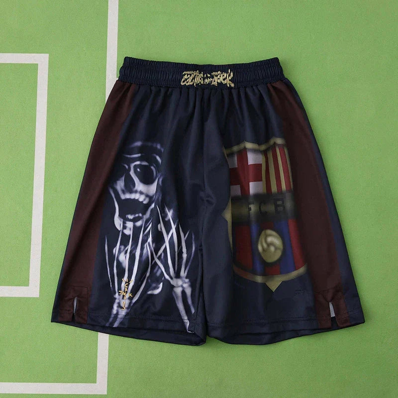 FC Barcelona Retro Home Skeleton Shorts 2000/01 Season
