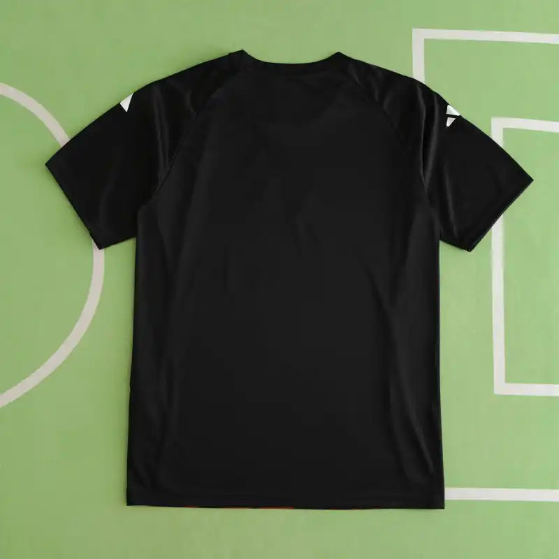 Germany National Team UEFA Training Fan Version Jersey 2024/25 – Black & Red Wave Print Pre-Match Shirt
