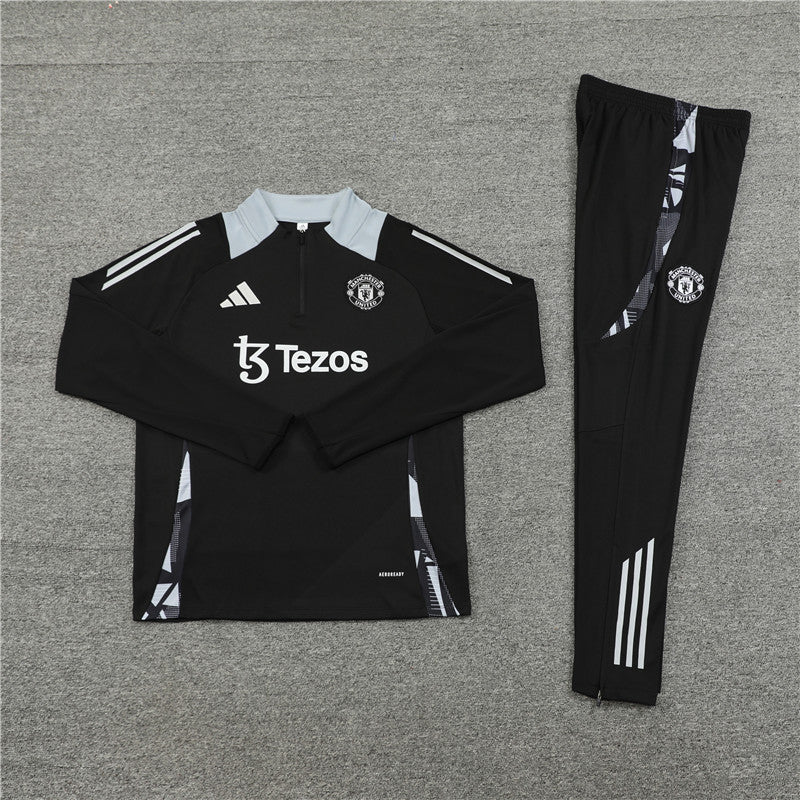 Manchester United FC Black & Grey Training Suit 2024/25