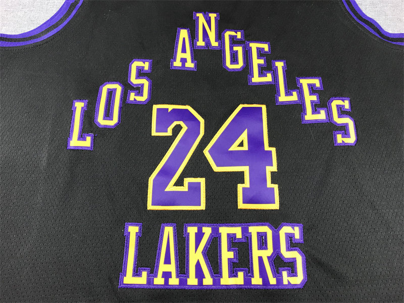 Men's Los Angeles Lakers Kobe Bryant #24 Black 2023/24 Swingman Jerseys - City Edition