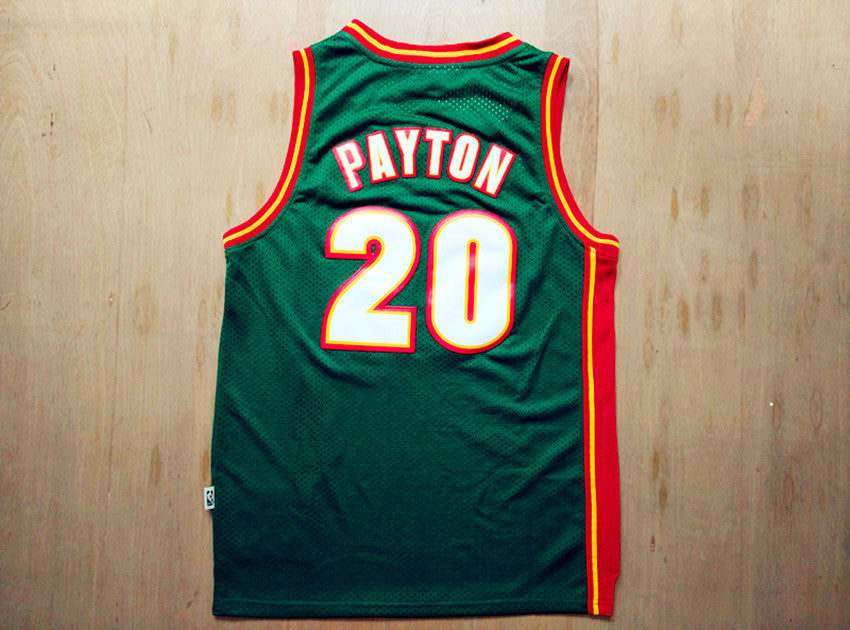 Gary Payton #20 Seattle SuperSonics Green 1995-96 Hardwood Classics Swingman Jersey – Mitchell & Ness Red Side Panel
