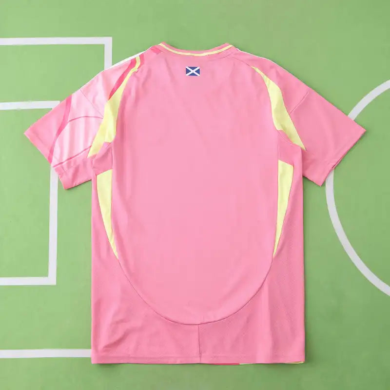 Scotland National Team Away Fan Version 2025/26 – Adidas Pink & Lime Yellow Football Jersey