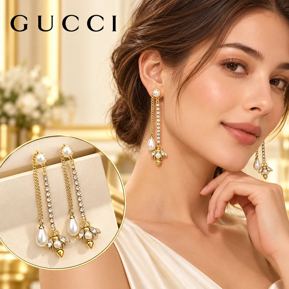 Gucci Bee Sterling Silver Stud Earrings - image 1